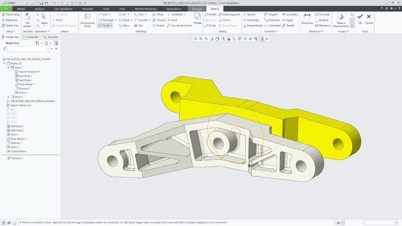 Multibody Part Design&mdash;Flexible Modeling | Creo 7.0