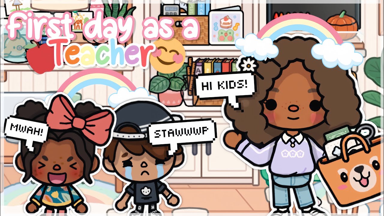 My First day as a KINDERGARTEN TEACHER 🧒🏽🌈⭐️ || With Voice 🔊 || Toca Life World 🌎