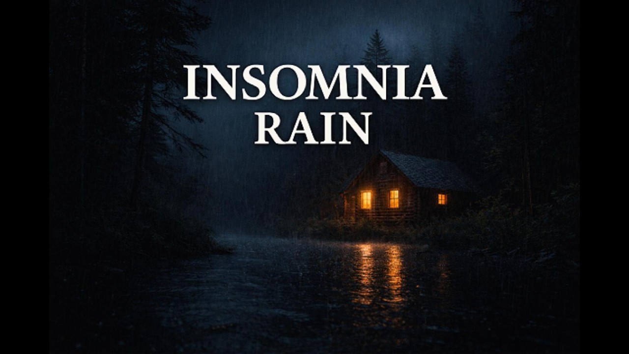 Dark Cabin Rain at Night 🌧 2 Hour Deep Sleep Ambience
