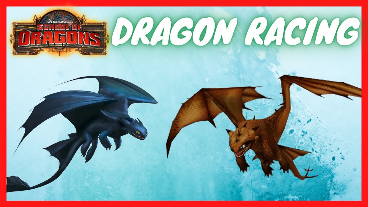 Dragon Racing! | Nightfury (Toothless) & Sandwraith - School of Dragons Gameplay