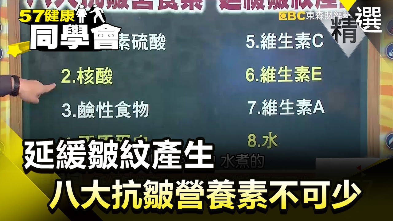 延緩皺紋產生 八大抗皺營養素不可少【健康同學會】精華篇｜隋安德 許晶晶