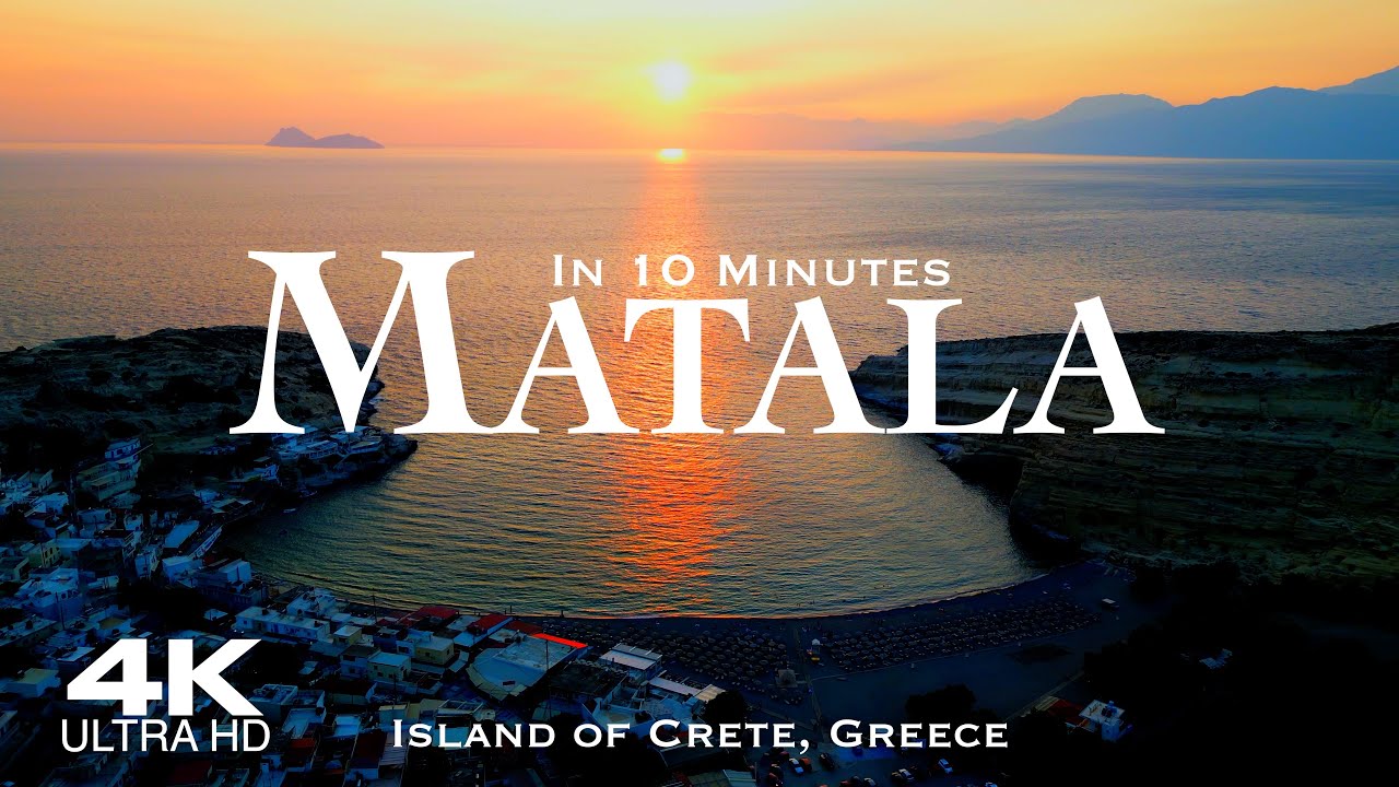 MATALA 🇬🇷 Μάταλα Drone Aerial 4K | Crete Κρήτη Ελλάδα Greece
