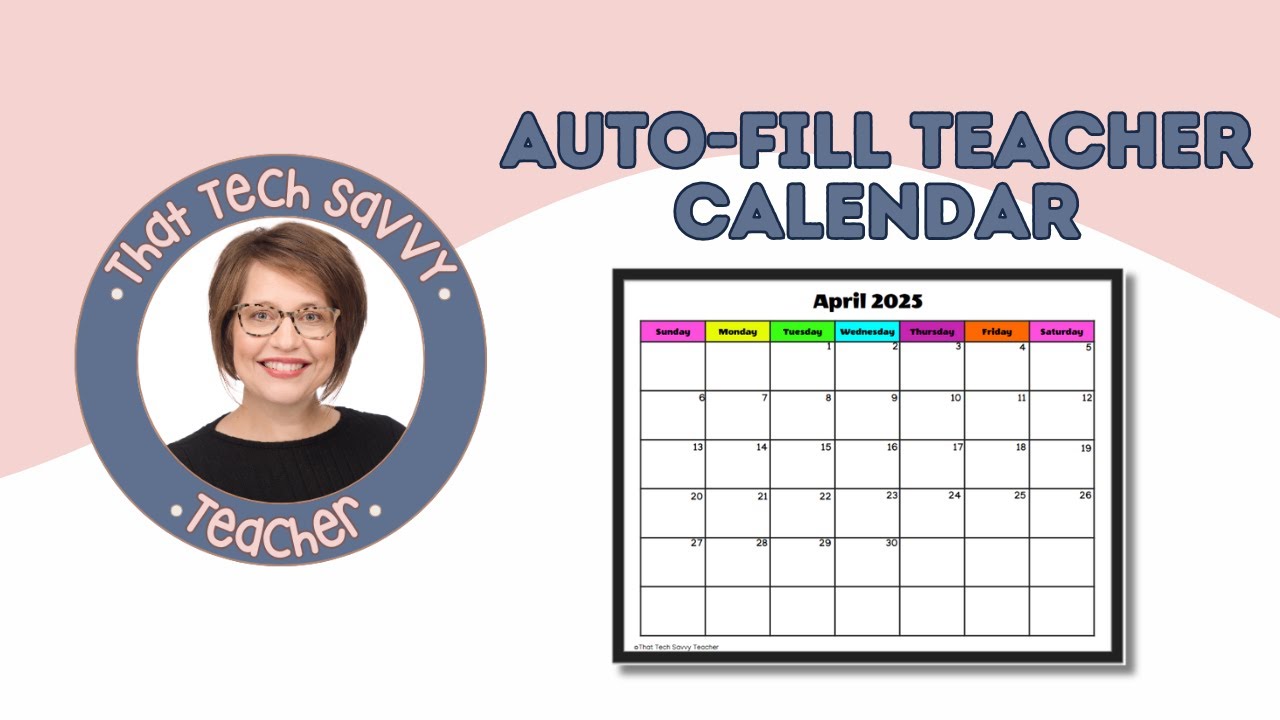 Auto-Fill Calendar Promo | Reusable Teacher Calendar Tool