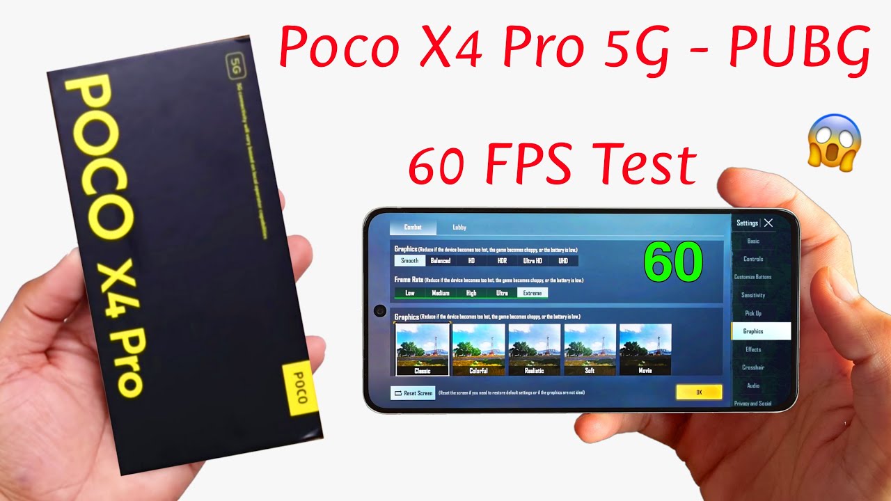 Poco X4 Pro 5G Pubg Test 60 FPS.🔥