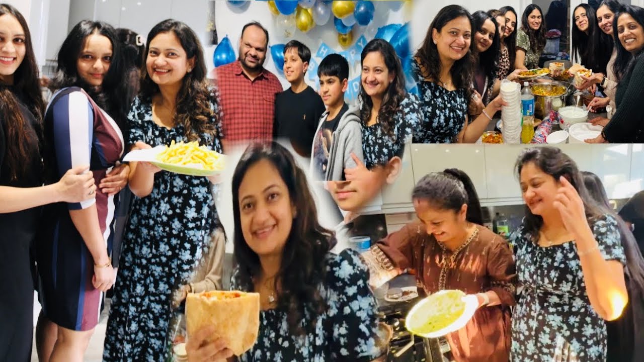 Birthday party me ki falafal ki moj with friends and family 