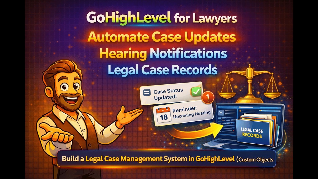 How Lawyers Can Automate Case Updates & Hearing Reminders Using GoHighLevel Custom Objects