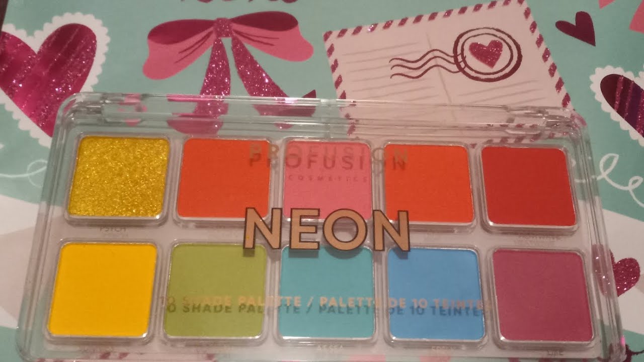 Opening The Profusion NEON Palette!!😊😍✨❤🧡💗❤💛💚💙💜🌈🖌🎨💄🖼
