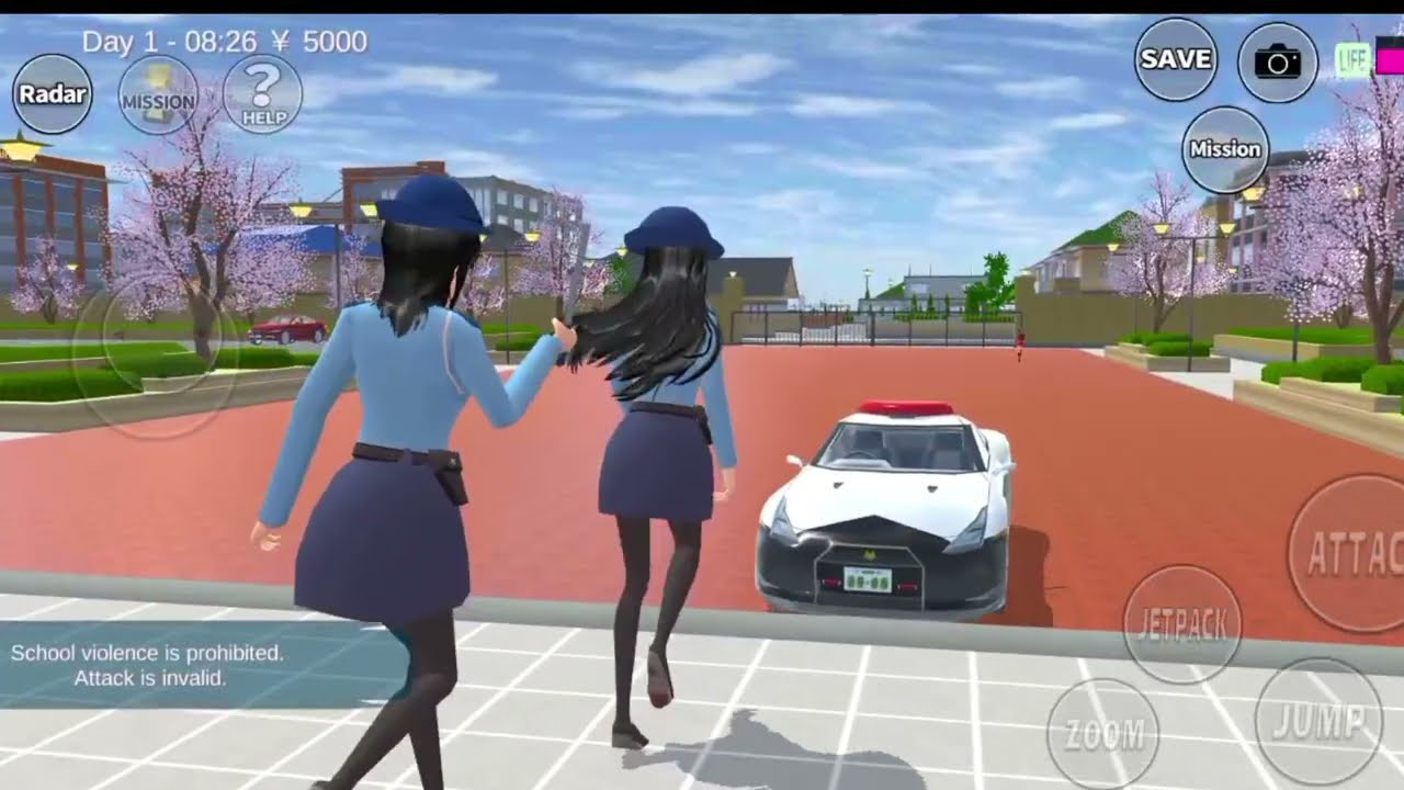 Sakura School simulator gaming Youtube Channel 🚗🚔RS hyper shot #sakuraschoolsimulator 