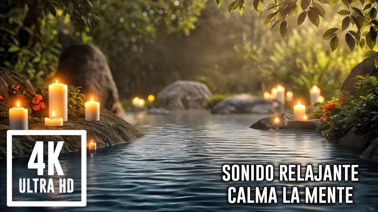 30 Minutos de Agua Relajante y Velas 🕯️ Música Suave para Meditación y Dormir