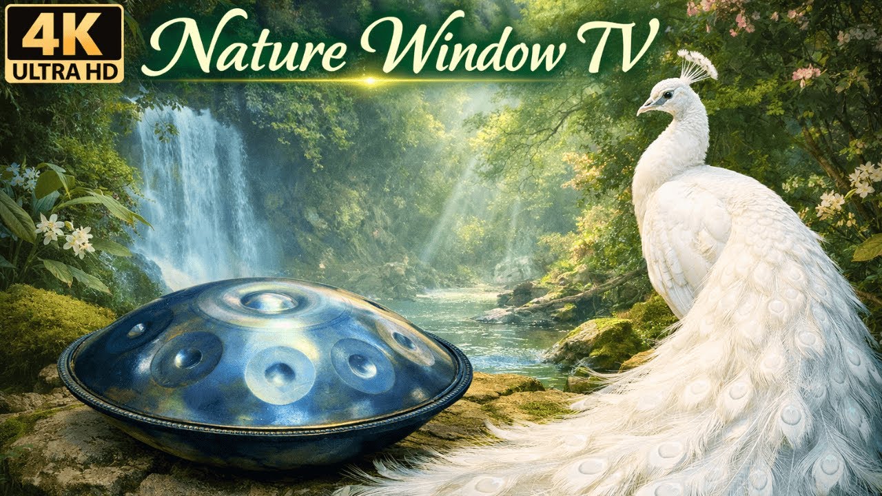 Handpan Music with Peacocks – Deep Focus, Study & Relaxing Nature Sounds 4K