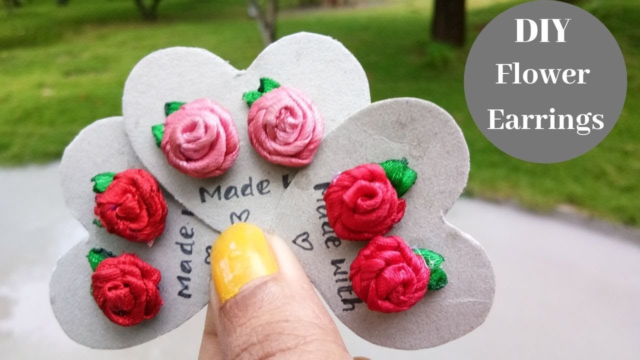 How to Make Flower Earrings / DIY Easy Flower Earrings Tutorial  By Aloha Crafts