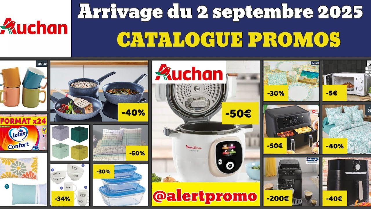 catalogue AUCHAN spécial maison du 2 septembre 2025 ✅ Arrivage cuisine linge 🔥 Promos deals pub