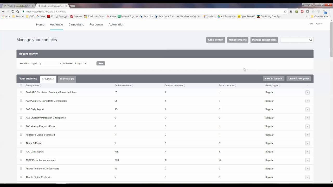 Create Email Distribution List on MyEmma