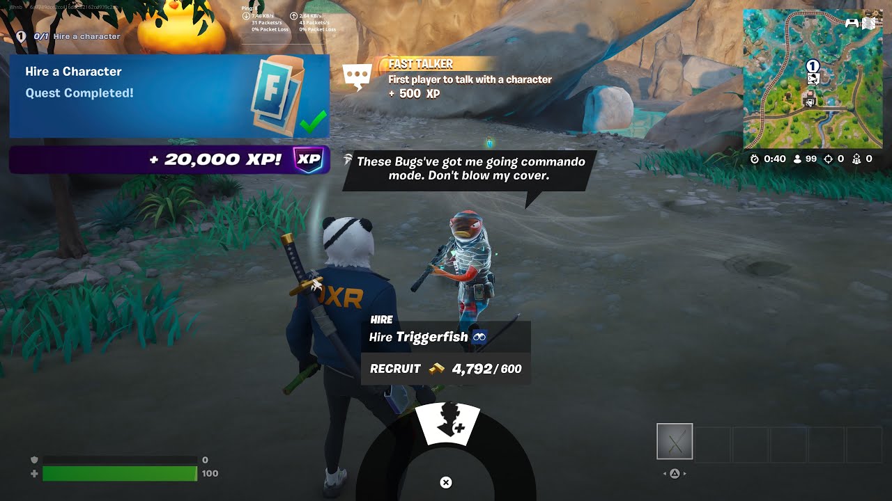 Fortnite - Hire A Character (WEEK 1 Quests Challenges)