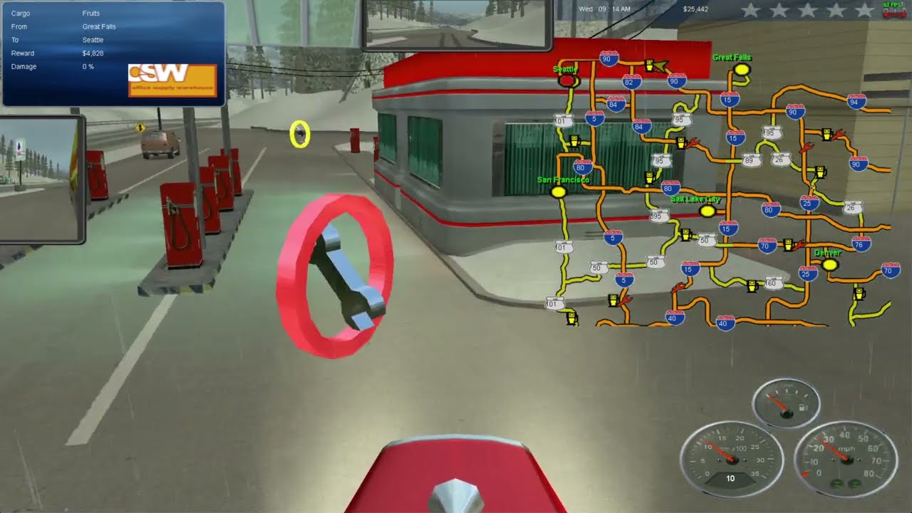 18 Wheels Of Steel: Across America Game Play (2003)