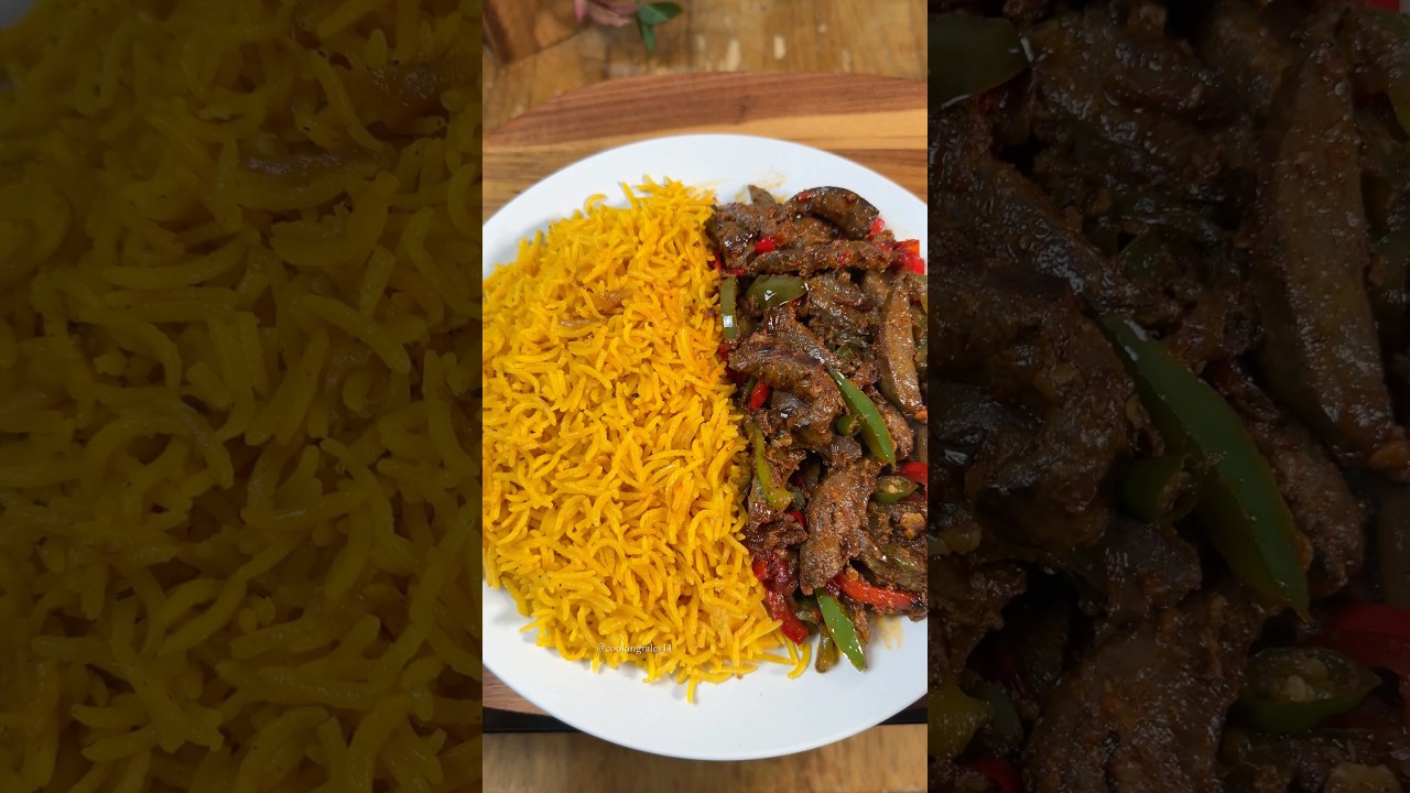 Kaleji (liver,foie) with Middle Eastern rice&hellip;full recipe mentioned in description #kaleji #shorts