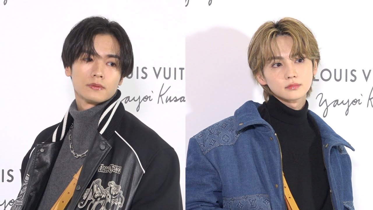 THE RAMPAGE川村壱馬&吉野北人、ビジュアル爆発のイケメンすぎるポージング連発！全身ヴィトンコーデでイベント来場　『LOUIS VUITTON×YAYOI KUSAMA』オープニングイベント