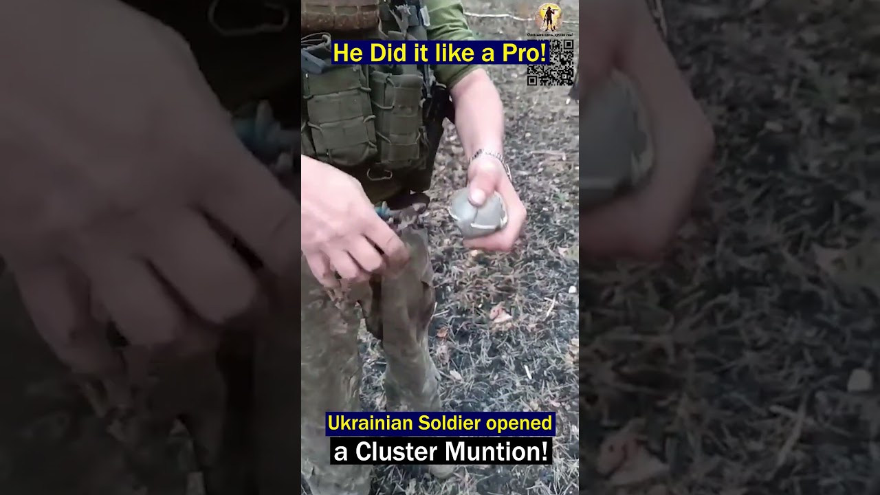 Watch How Safely Ukrainian Soldier Takes Apart a Live Cluster Munition