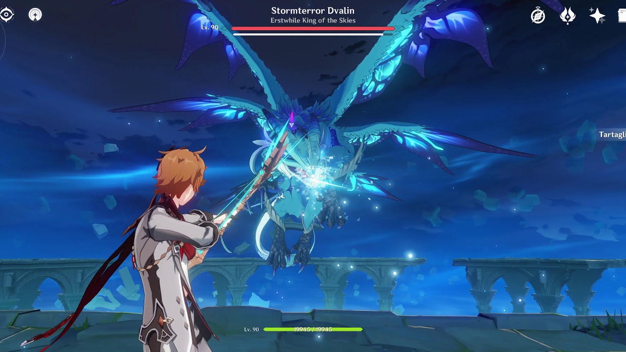 Genshin Impact Level 90 Childe/Tartaglia Solo One Phasing Bosses