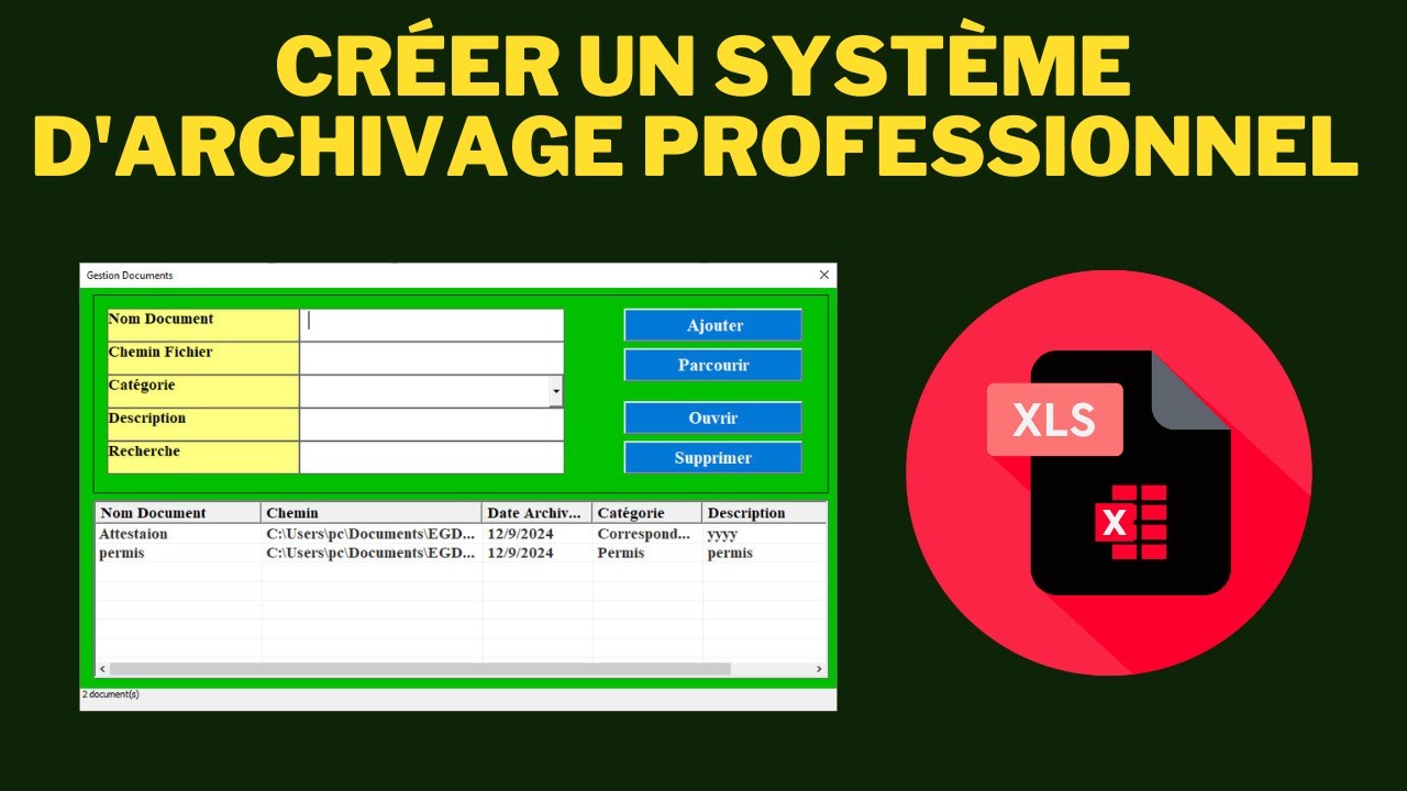📊 Excel VBA : Créer un Système d'Archivage Professionnel