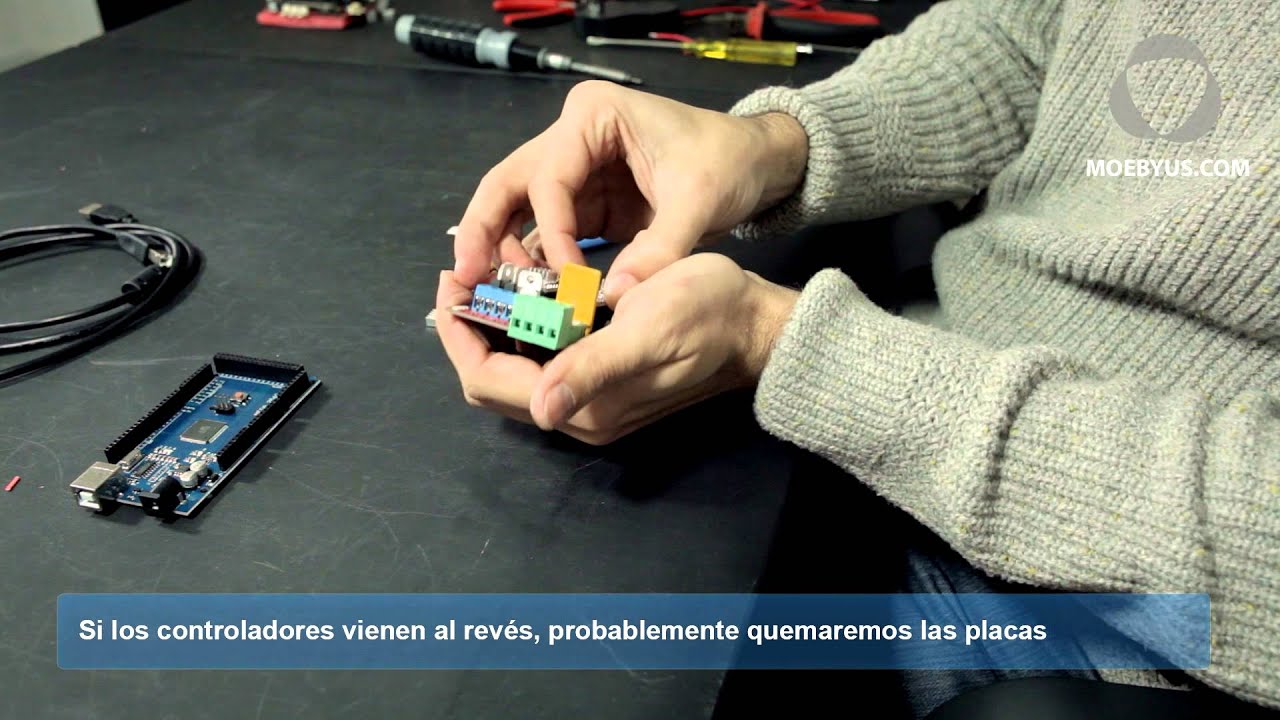 (6. Electronica Arduino+RAMPS) Tutorial montaje kit impresora 3D Moebyus
