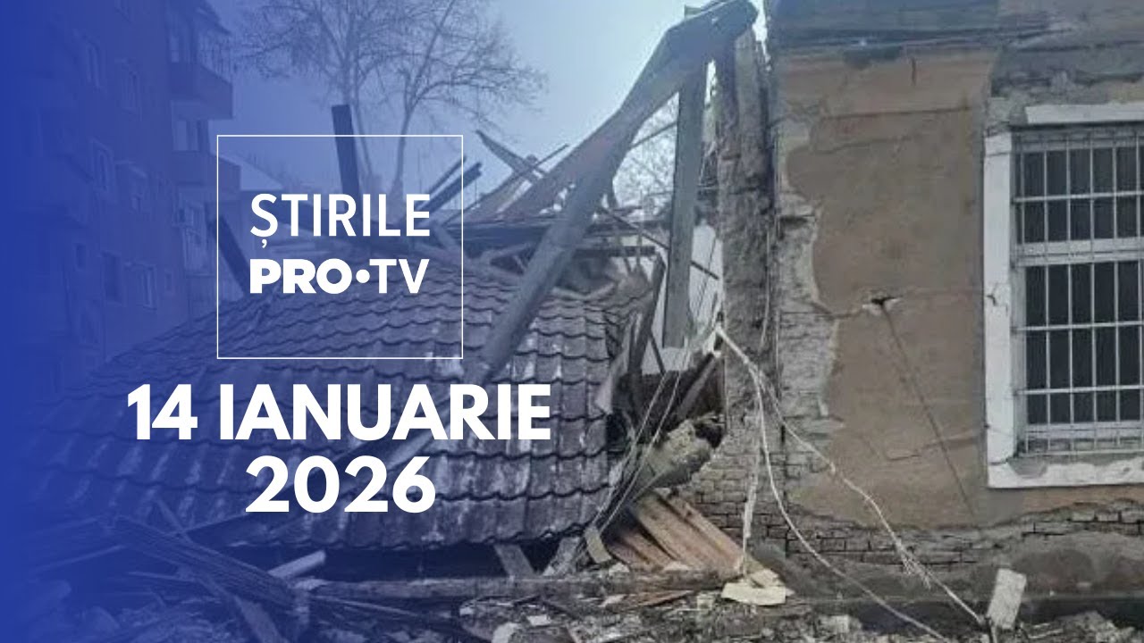 Știrile PRO TV - 14 Ianuarie 2026 | Explozie violentă la sediul poliției Lugoj