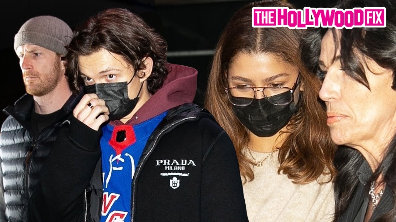 Zendaya & Tom Holland Enjoy The NY Rangers Hockey Game At Madison Square Garden In New York