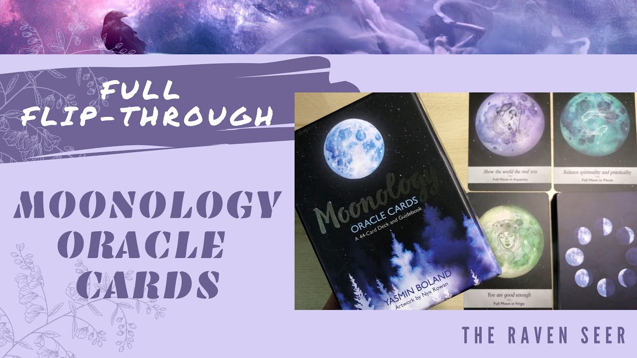 MOONOLOGY ORACLE CARDS - Full flip-through! 🌖🌗🌘🌑🌒🌓🌔 enchanting cards up close! 😍