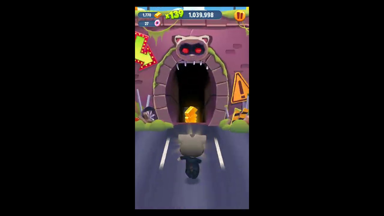 Talking Tom Gold Run - Agent Tom Avoiding The Raccoon Robbers Sewer 4 Times