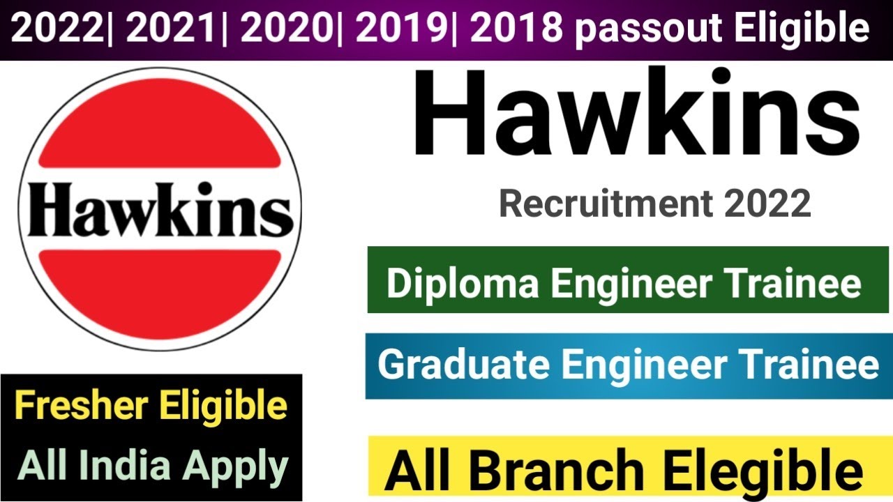 Hawkins jobs for Trainee| 2022,2021|Passout Eligible|smart Jobs 2022| diploma jobs 2021,2022