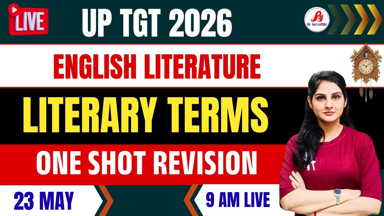 🔴Literary Terms and Forms Marathon 🔴UP TGT ENGLISH 2026 🔴ONE SHOT