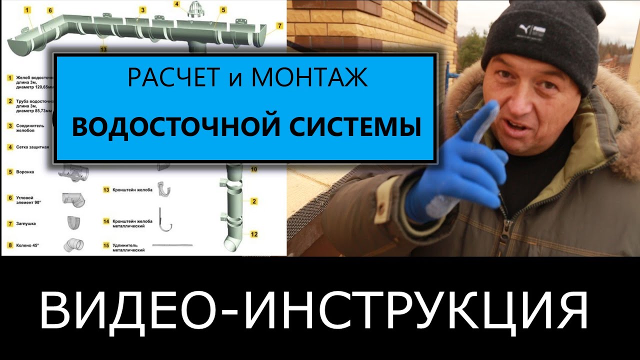 Монтаж водостоков своими руками!