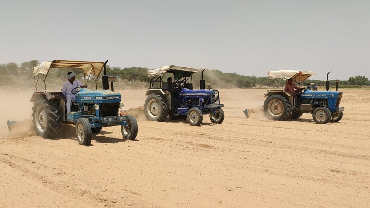 Ford 3620 and Form 60 and Ford 3600 all three tractors did the compaction #RajukiMasti