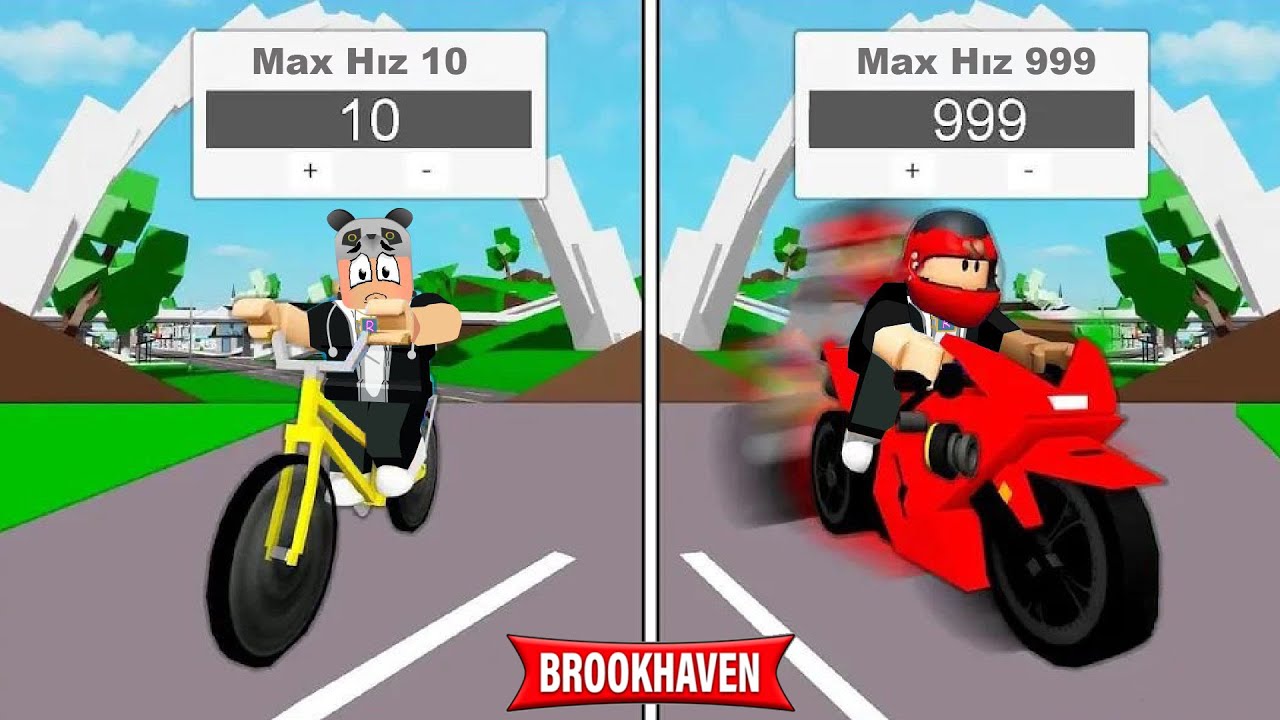 EN YAVAŞ Motordan EN HIZLI Yarış Motoruna Yükselttim! - Roblox Brookhaven