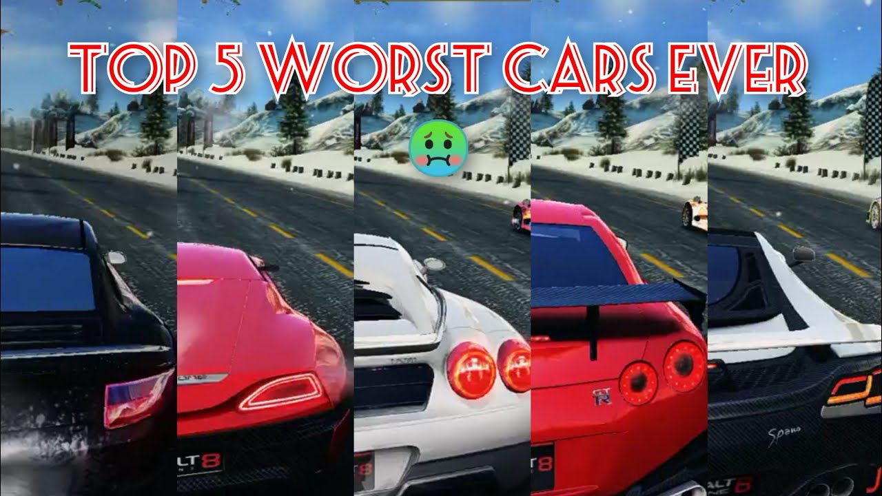 Asphalt 8 | Top 5 Worst cars ever🤢