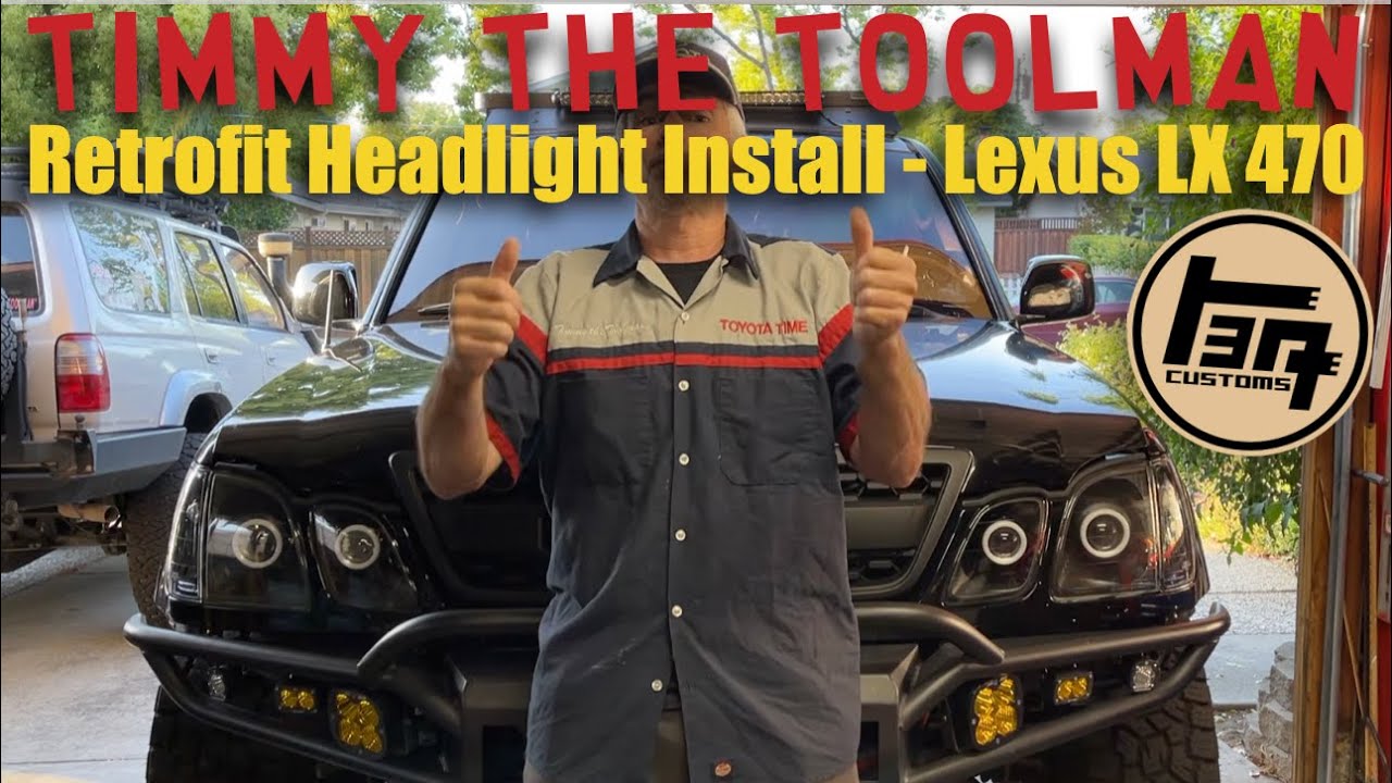 TEQ Customs Retrofit Headlight Install - Lexus LX470