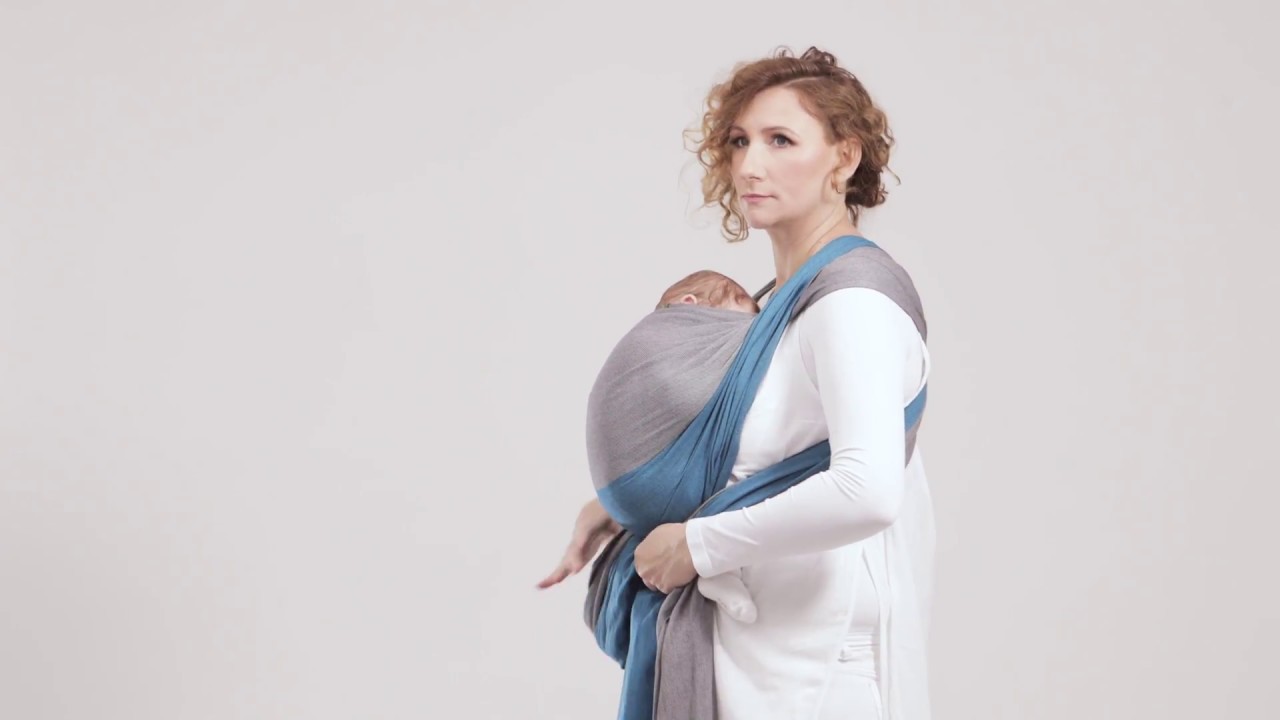 Babywearing tutorials: Kangaroo Carry - front carru in woven wrap from newborn