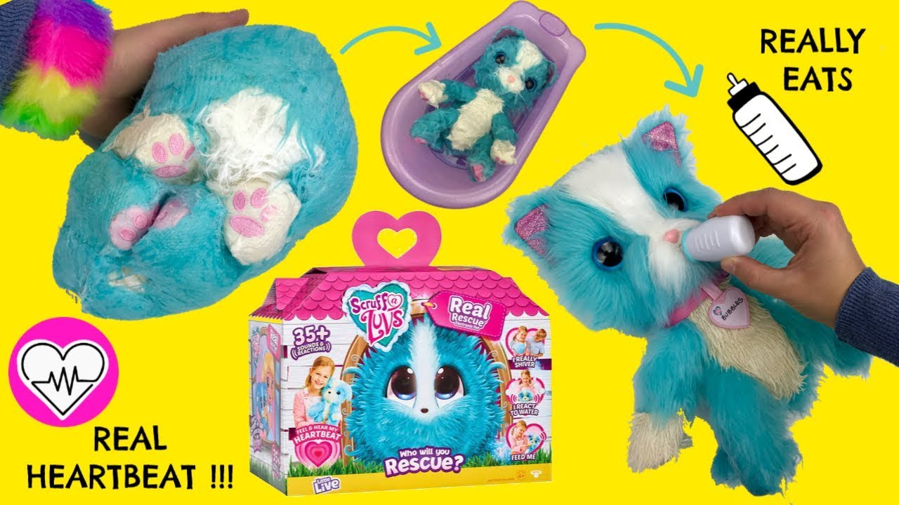 Scruff A Luvs Electronic Mystery Pet! Mystery rescue plush Little Live 35+ Sounds and Interactions