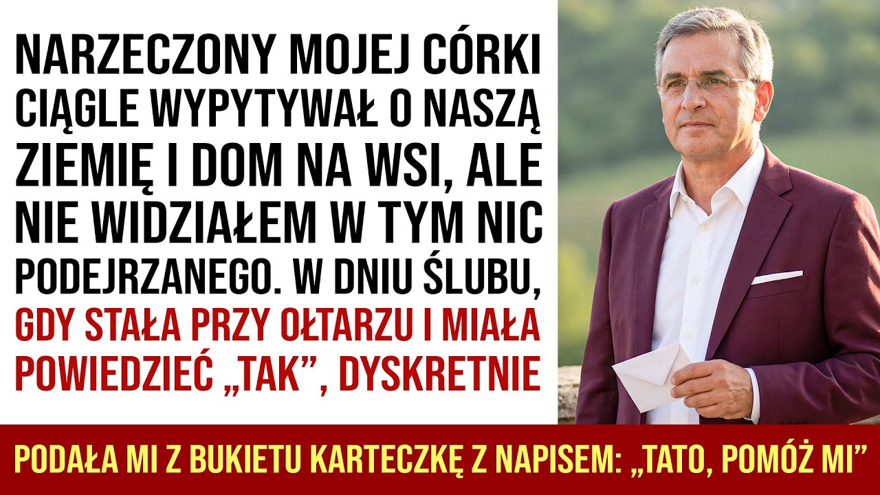 Podczas Ceremonii Ślubnej Moja Córka Wyciągnęła Karteczkę Z Bukietu I Podała Mi Ją: „Tato, Pomóż Mi”