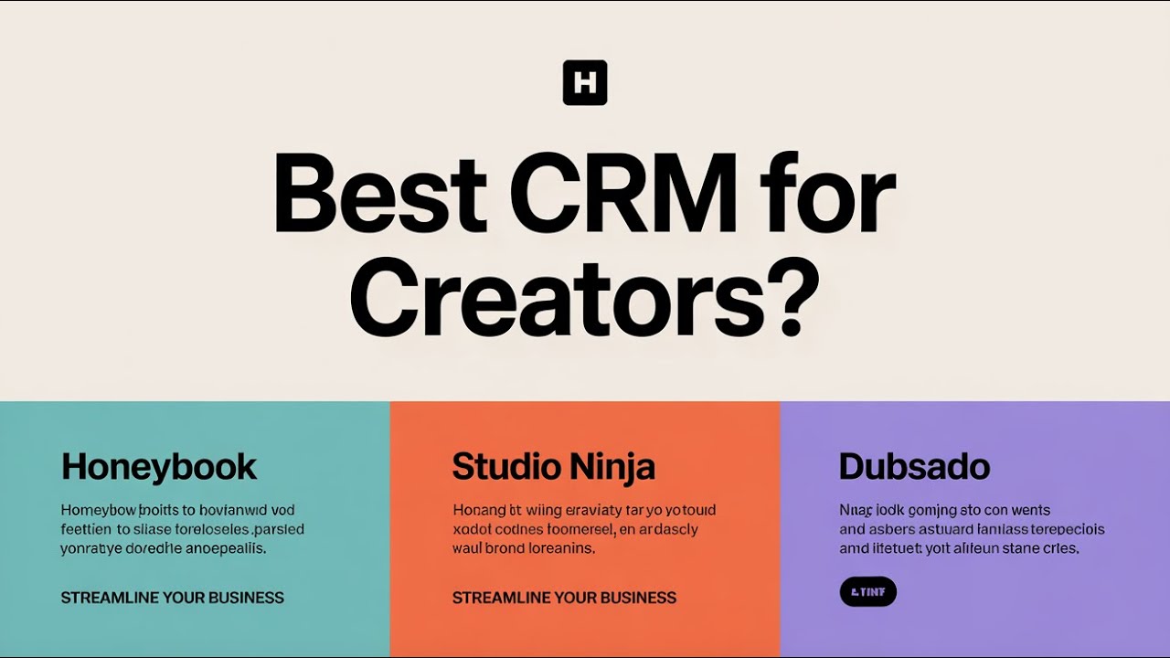 HoneyBook vs Dubsado vs Studio Ninja | Best CRM for Creatives & Small Businesses?