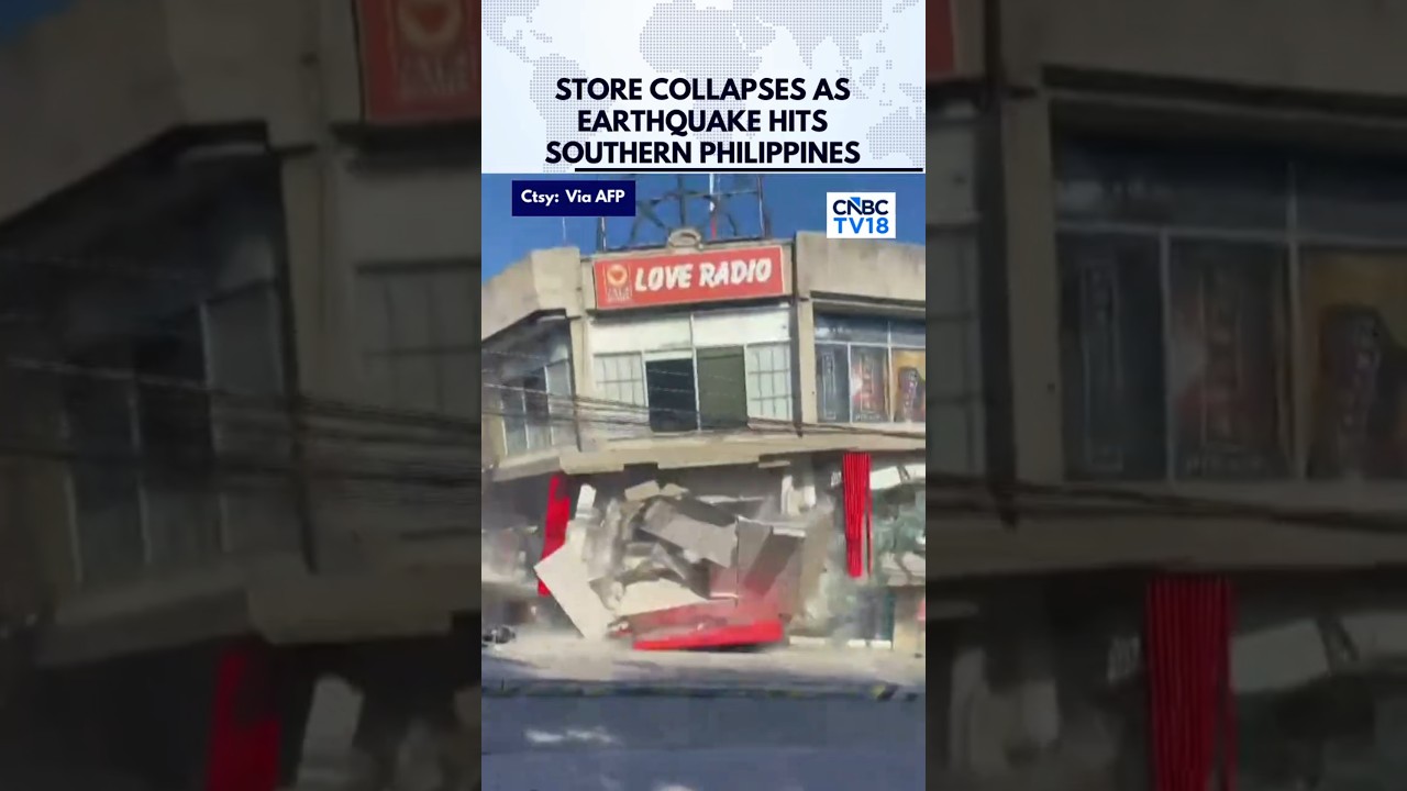 WATCH: A Shopping Centre Jollibee Restaurant Collapses in Southern Philippines | Earthquake | N18G