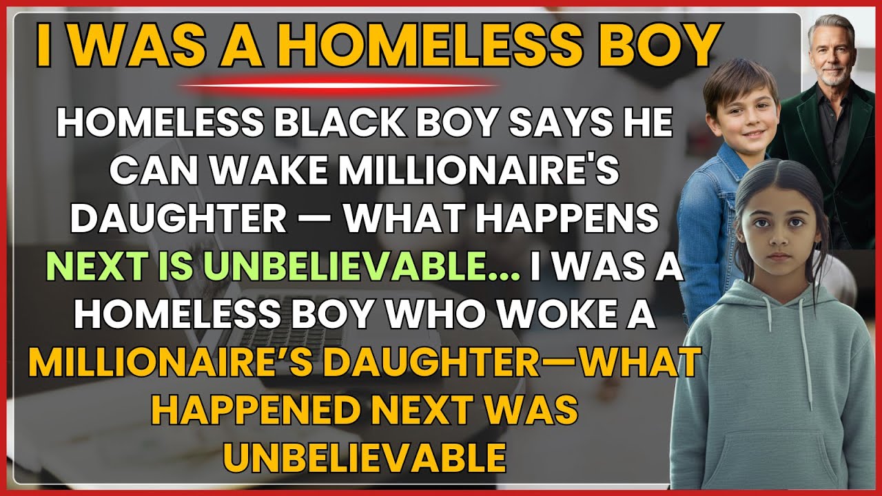 Homeless Black Boy Says He Can Wake Millionaire's Daughter — What Happens Next Is Unbelievable