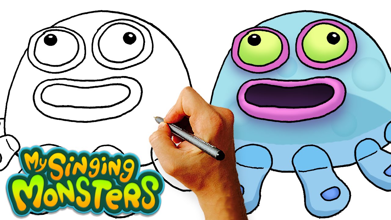 How to Draw Toe Jammer (My Singing Monsters) Step by Step