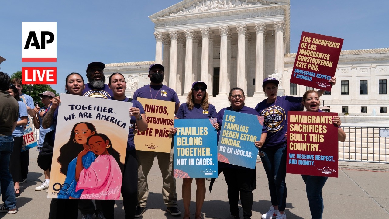 LIVE: Outside Supreme Court as ruling upholds citizenship for anyone born in the US