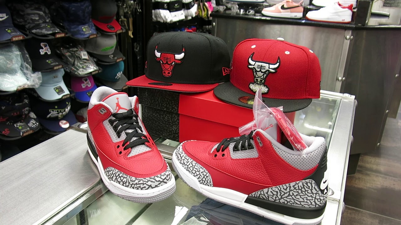Nike Air Jordan Retro 3 - Red Cement Unites, at Street Gear, Hempstead NY