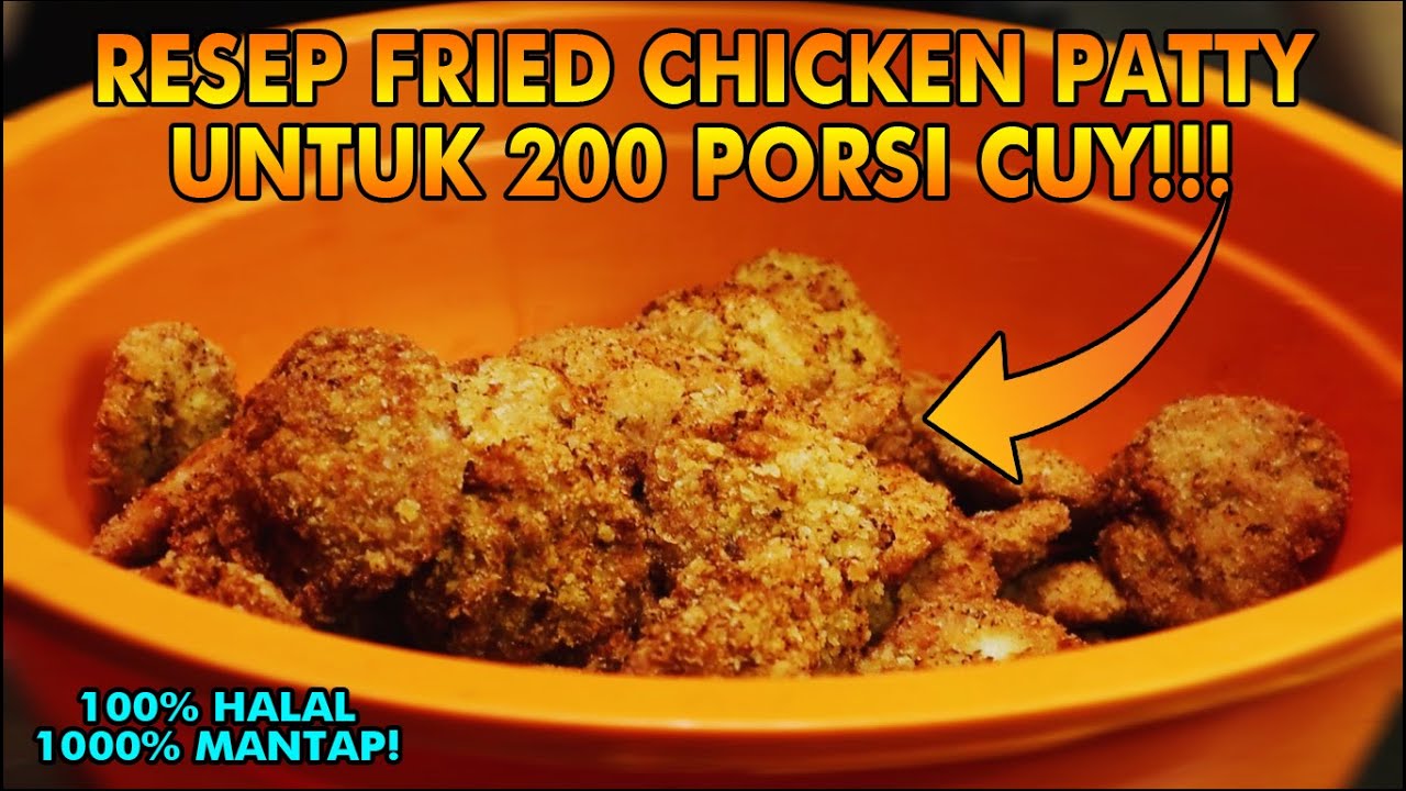 YUK BIKIN CHICKEN PATTY SENDIRI !!! RESEP & TEKNIK MEMBUAT 180 PORSI CHICKEN PATTY KRISPI DAN LEMBUT