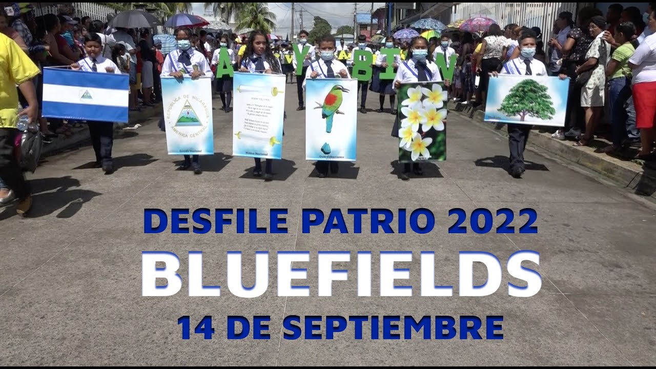 Desfile patrio 2022 en Bluefields