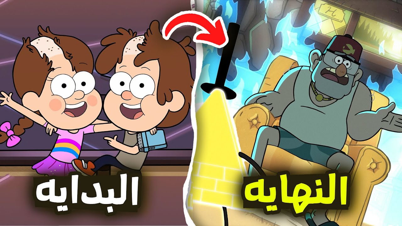 ملخص وشرح غرافيتي فولز من البداية الى النهايه.!! قصة المثلث بيل المرعبه🐼 (من هم والدي ديبر وميبل)