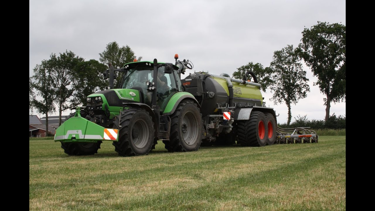 deutz-Fahr Agrotron 6190 ttv +  kaweco Profi ||.12 grasland bemesten