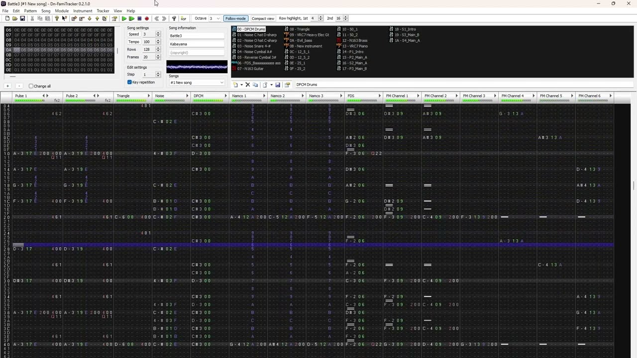 【2A03+VRC7+FDS+N163】 宿命の先に待つモノ -Battle 3-【Dn-FamiTracker Original Song】